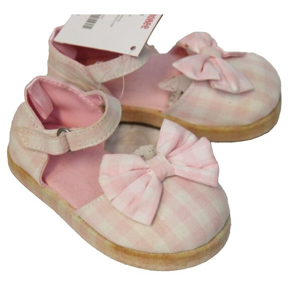 2008 Gymboree Ice Cream Social Easter Pink Gingham Mary Jane Sandals Baby Girl - Picture 6 of 10